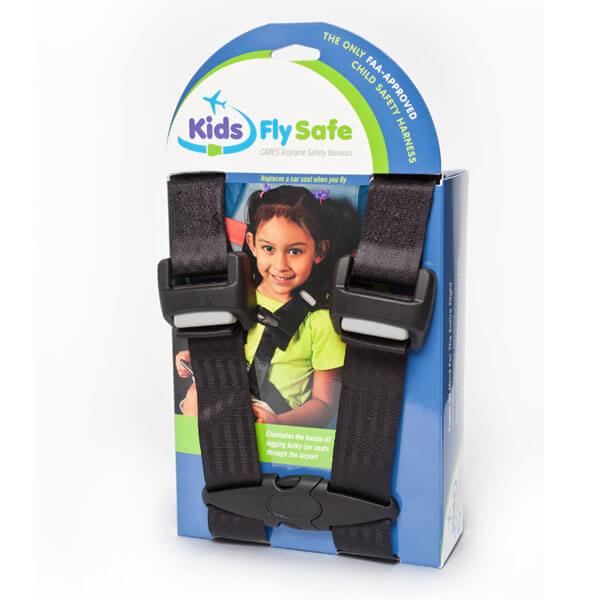 Verpackung CARES® Sicherheits-Fluggurt für Kinder zur Miete bei Mami Poppins